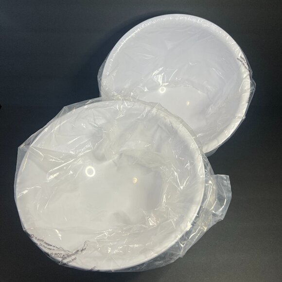 DFL Stixx Suctionware White 3 & 5 Quart Mixing Bowl Set w/ Concave Suction Base - Picture 5 of 5